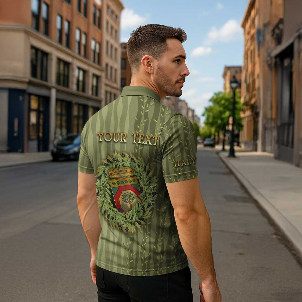 Personalized Italy Apulia Zipper Polo Shirt Olive Garden Classic Style