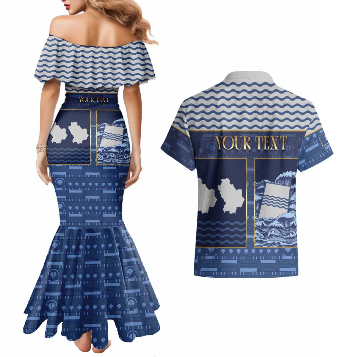 Personalized Italy Basilicata Couples Matching Mermaid Dress and Hawaiian Shirt Unique Style