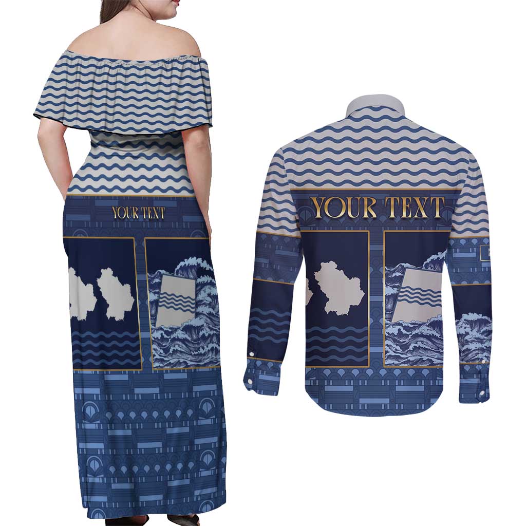 Personalized Italy Basilicata Couples Matching Off Shoulder Maxi Dress and Long Sleeve Button Shirt Unique Style