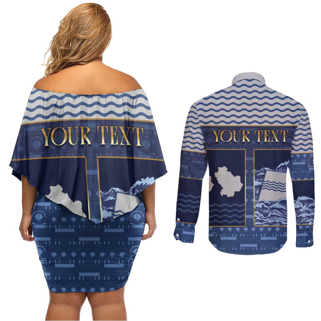 Personalized Italy Basilicata Couples Matching Off Shoulder Short Dress and Long Sleeve Button Shirt Unique Style