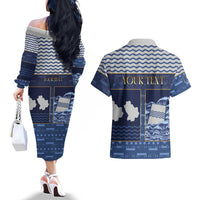 Personalized Italy Basilicata Couples Matching Off The Shoulder Long Sleeve Dress and Hawaiian Shirt Unique Style