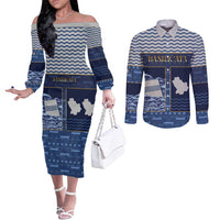Personalized Italy Basilicata Couples Matching Off The Shoulder Long Sleeve Dress and Long Sleeve Button Shirt Unique Style
