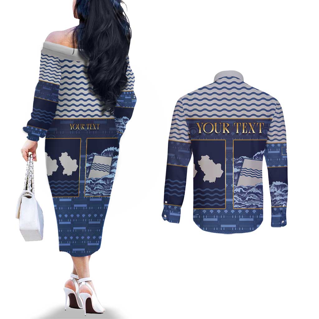 Personalized Italy Basilicata Couples Matching Off The Shoulder Long Sleeve Dress and Long Sleeve Button Shirt Unique Style
