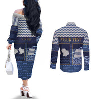 Personalized Italy Basilicata Couples Matching Off The Shoulder Long Sleeve Dress and Long Sleeve Button Shirt Unique Style