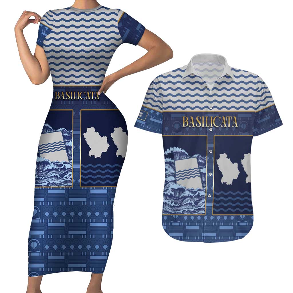 Personalized Italy Basilicata Couples Matching Short Sleeve Bodycon Dress and Hawaiian Shirt Unique Style