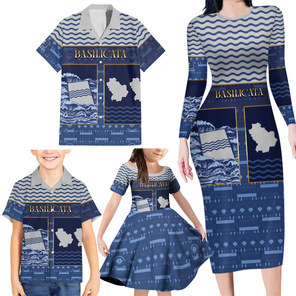 Personalized Italy Basilicata Family Matching Long Sleeve Bodycon Dress and Hawaiian Shirt Unique Style