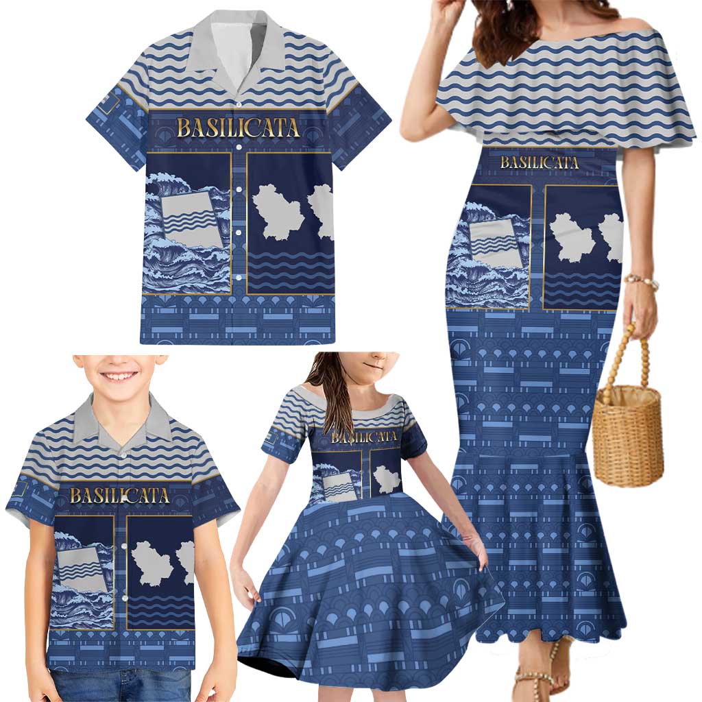 Personalized Italy Basilicata Family Matching Mermaid Dress and Hawaiian Shirt Unique Style