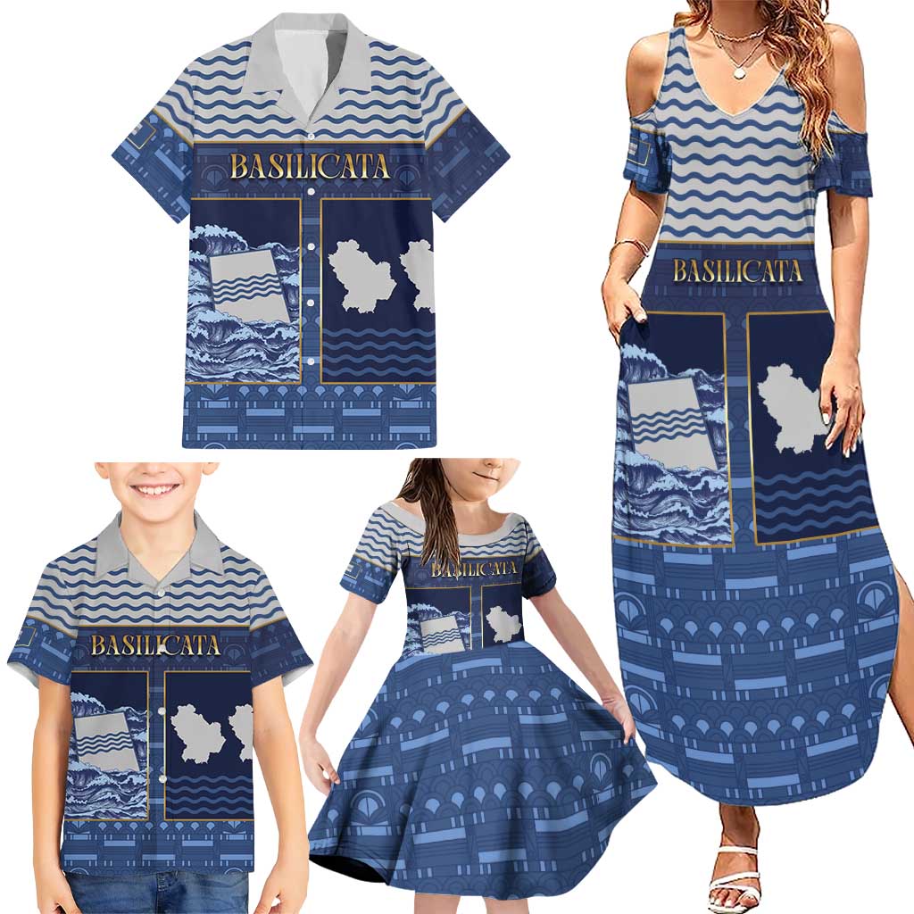 Personalized Italy Basilicata Family Matching Summer Maxi Dress and Hawaiian Shirt Unique Style