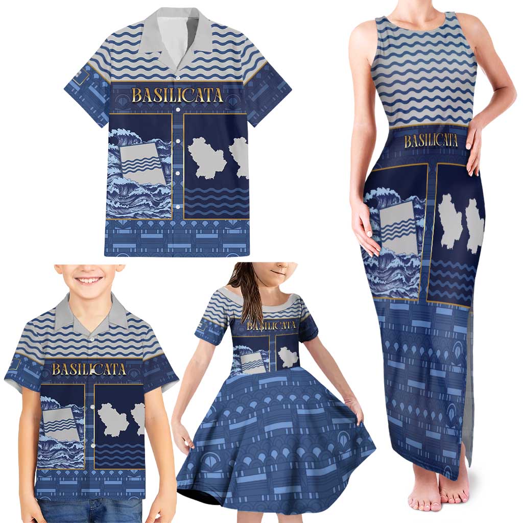 Personalized Italy Basilicata Family Matching Tank Maxi Dress and Hawaiian Shirt Unique Style