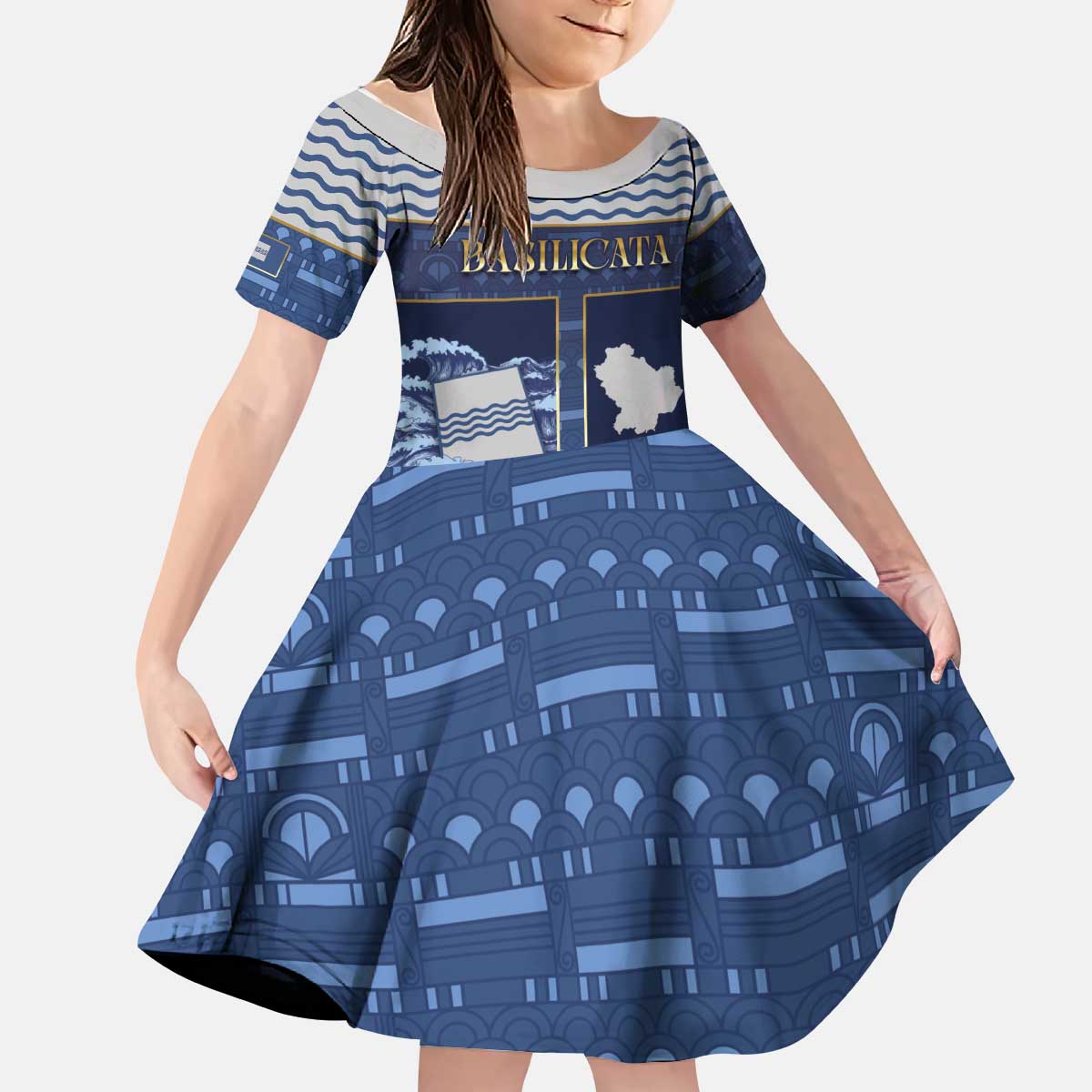 Personalized Italy Basilicata Kid Short Sleeve Dress Unique Style