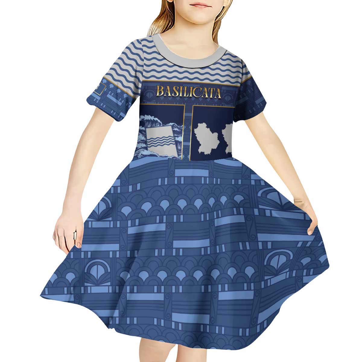 Personalized Italy Basilicata Kid Short Sleeve Dress Unique Style