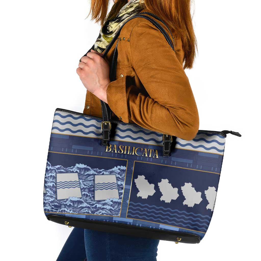 Italy Basilicata Leather Tote Bag Unique Style