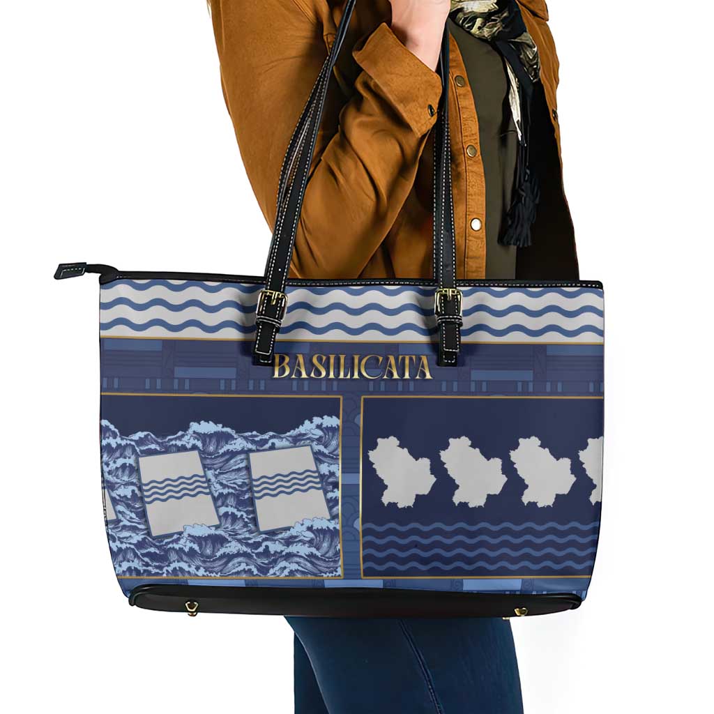 Italy Basilicata Leather Tote Bag Unique Style