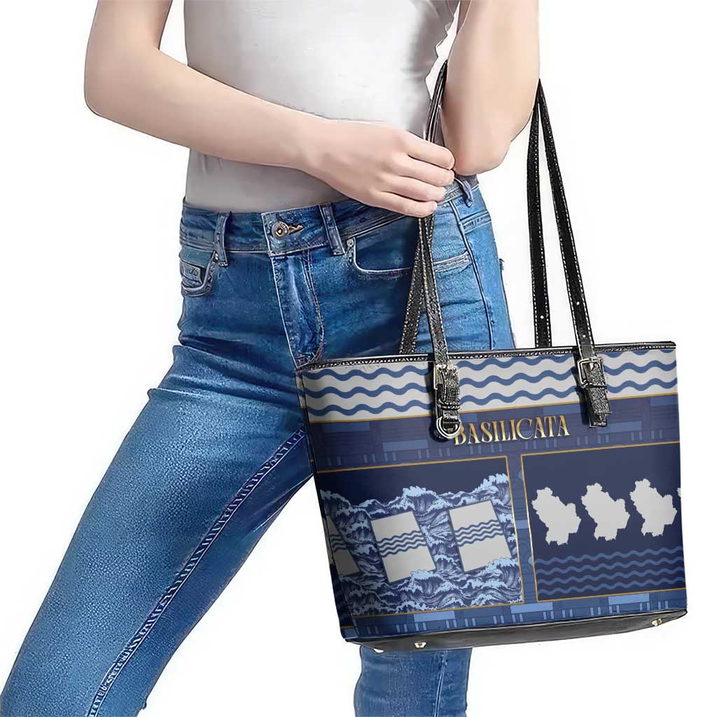 Italy Basilicata Leather Tote Bag Unique Style