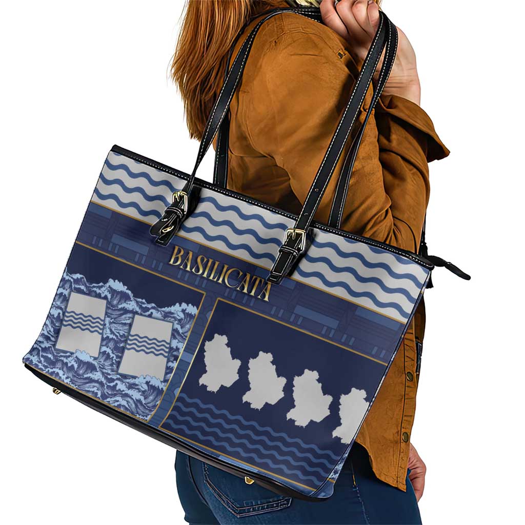 Italy Basilicata Leather Tote Bag Unique Style
