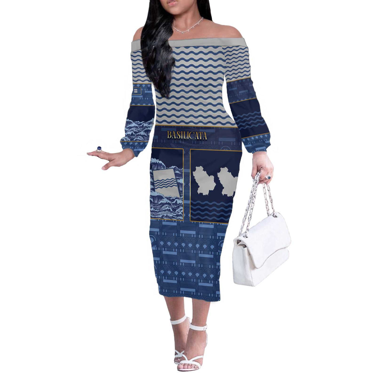Personalized Italy Basilicata Off The Shoulder Long Sleeve Dress Unique Style