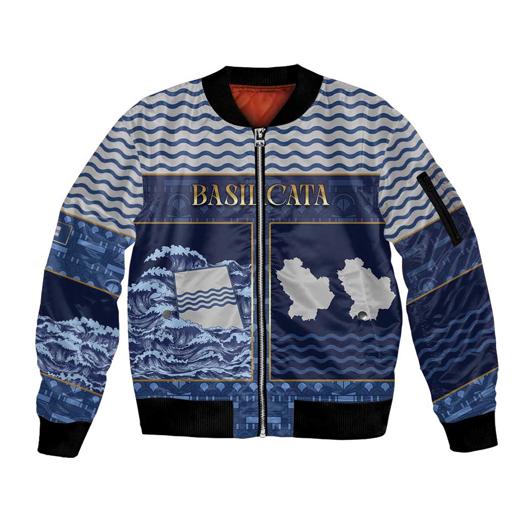 Personalized Italy Basilicata Sleeve Zip Bomber Jacket Unique Style
