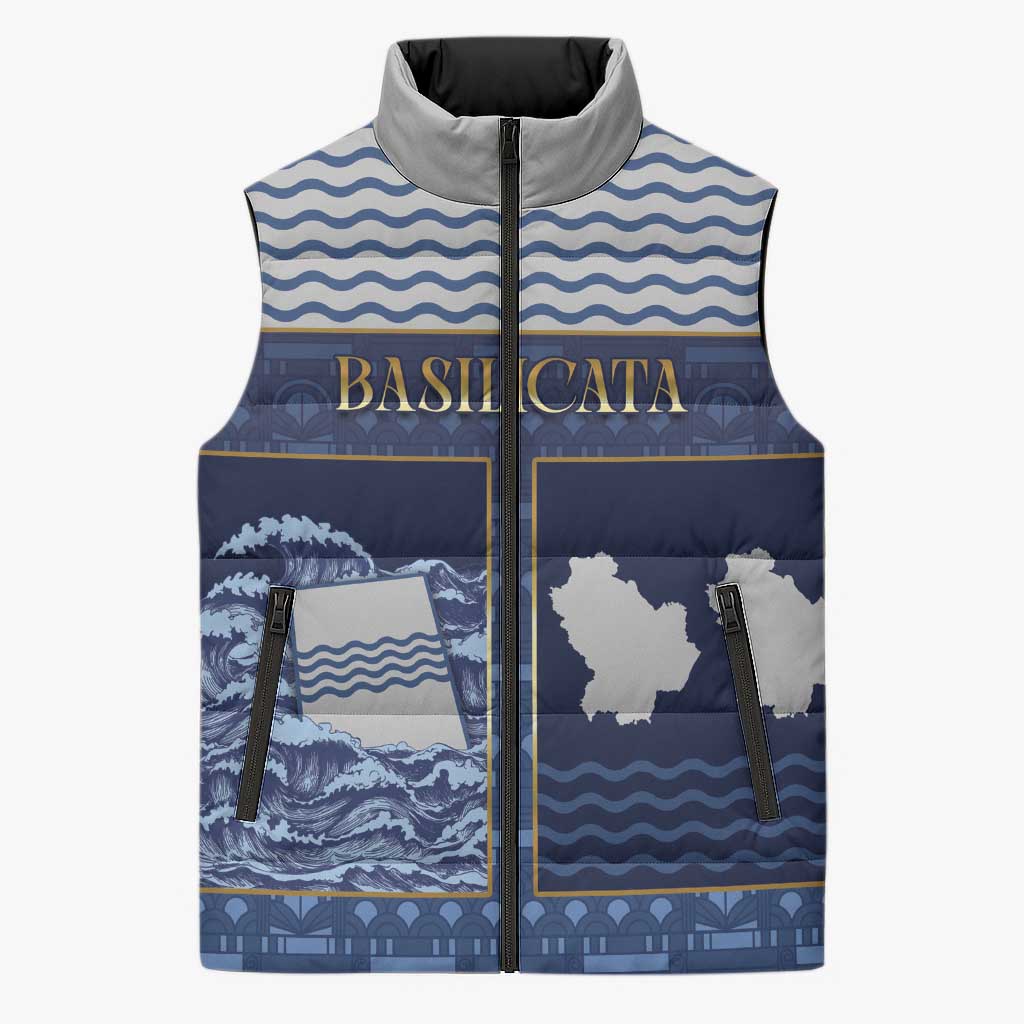 Personalized Italy Basilicata Sleeveless Puffer Jacket Unique Style