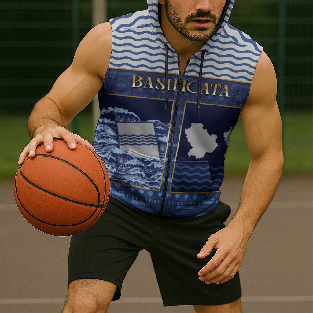 Personalized Italy Basilicata Sleeveless Zip Hoodie Unique Style