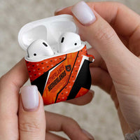 Netherlands Football AirPods Case Dynamic Diagonal Stripe With Tulip Floral Patterns