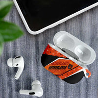 Netherlands Football AirPods Case Dynamic Diagonal Stripe With Tulip Floral Patterns