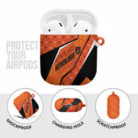 Netherlands Football AirPods Case Dynamic Diagonal Stripe With Tulip Floral Patterns