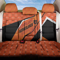 Netherlands Football Back Car Seat Cover Dynamic Diagonal Stripe With Tulip Floral Patterns