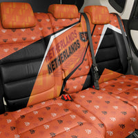 Netherlands Football Back Car Seat Cover Dynamic Diagonal Stripe With Tulip Floral Patterns