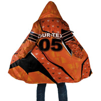 Custom Netherlands Football Cloak Dynamic Diagonal Stripe With Tulip Floral Patterns