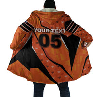 Custom Netherlands Football Cloak Dynamic Diagonal Stripe With Tulip Floral Patterns
