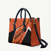 Netherlands Football Leather Bag Dynamic Diagonal Stripe With Tulip Floral Patterns
