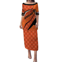 Custom Netherlands Football Puletasi Dynamic Diagonal Stripe With Tulip Floral Patterns
