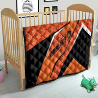 Netherlands Football Quilt Dynamic Diagonal Stripe With Tulip Floral Patterns