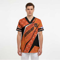 Custom Netherlands Football Scrub Top Dynamic Diagonal Stripe With Tulip Floral Patterns