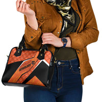 Netherlands Football Shoulder Handbag Dynamic Diagonal Stripe With Tulip Floral Patterns