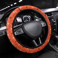 Netherlands Football Steering Wheel Cover Dynamic Diagonal Stripe With Tulip Floral Patterns