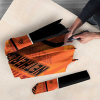 Netherlands Football Umbrella Dynamic Diagonal Stripe With Tulip Floral Patterns