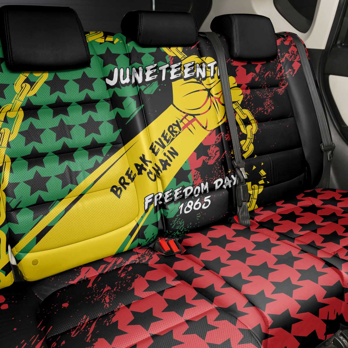 Juneteenth 1865 Back Car Seat Cover Break Every Chain