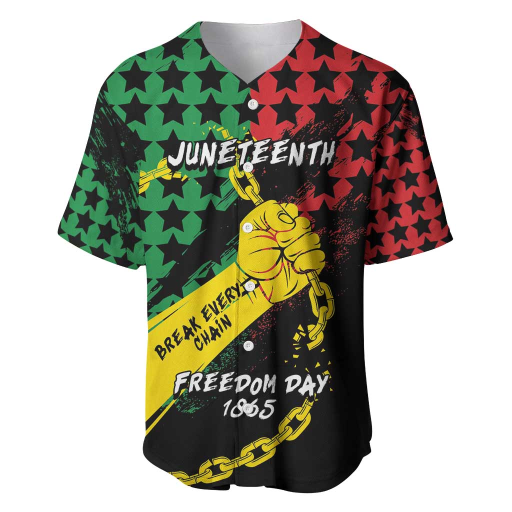 Personalized Juneteenth 1865 Baseball Jersey Break Every Chain