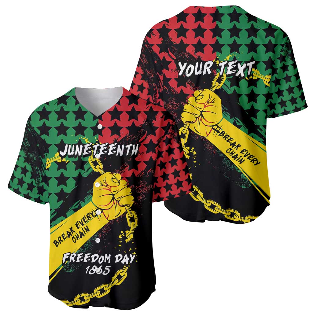 Personalized Juneteenth 1865 Baseball Jersey Break Every Chain