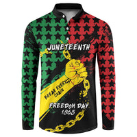 Personalized Juneteenth 1865 Button Sweatshirt Break Every Chain