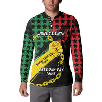 Personalized Juneteenth 1865 Button Sweatshirt Break Every Chain