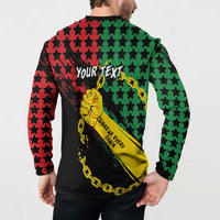 Personalized Juneteenth 1865 Button Sweatshirt Break Every Chain