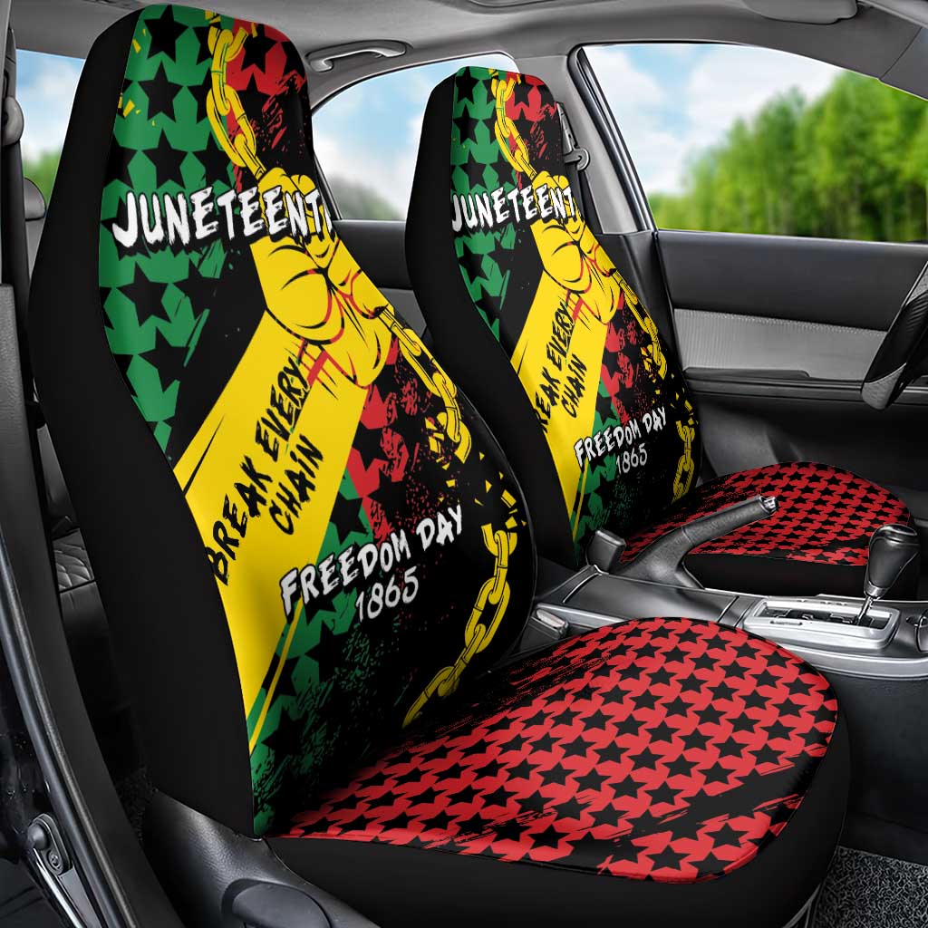 Juneteenth 1865 Car Seat Cover Break Every Chain