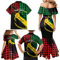 Personalized Juneteenth 1865 Family Matching Mermaid Dress and Hawaiian Shirt Break Every Chain