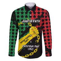 Personalized Juneteenth 1865 Family Matching Off The Shoulder Long Sleeve Dress and Hawaiian Shirt Break Every Chain