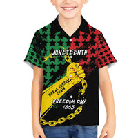 Personalized Juneteenth 1865 Family Matching Off The Shoulder Long Sleeve Dress and Hawaiian Shirt Break Every Chain