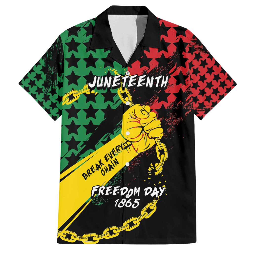 Personalized Juneteenth 1865 Family Matching Off Shoulder Maxi Dress and Hawaiian Shirt Break Every Chain