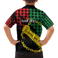 Personalized Juneteenth 1865 Family Matching Off Shoulder Short Dress and Hawaiian Shirt Break Every Chain