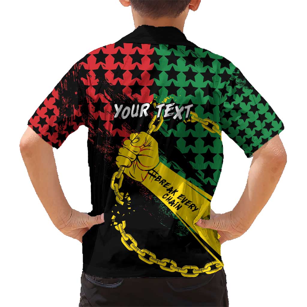 Personalized Juneteenth 1865 Family Matching Short Sleeve Bodycon Dress and Hawaiian Shirt Break Every Chain